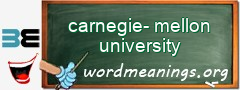 WordMeaning blackboard for carnegie-mellon university